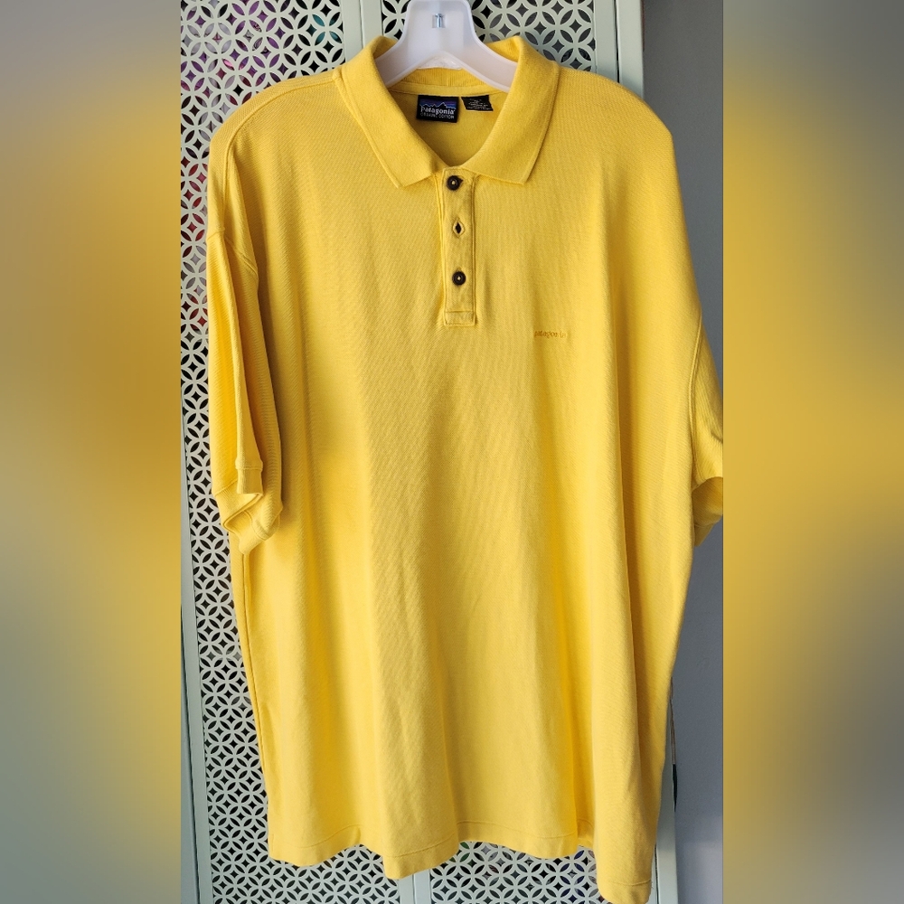 Patagonia Men's Essential Polo Shirt - XL, Yellow, Organic Cotton